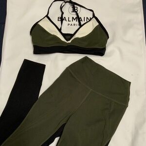 Green/Black P.E Nation Legging and Top Set